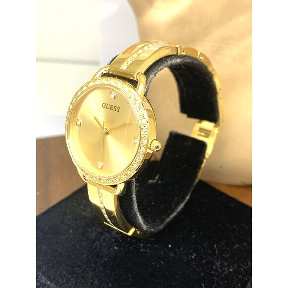 Guess Women\'s Watch GW0022L2 Quartz Gold Dial Gemmed Stainless Steel 30mm main image 12